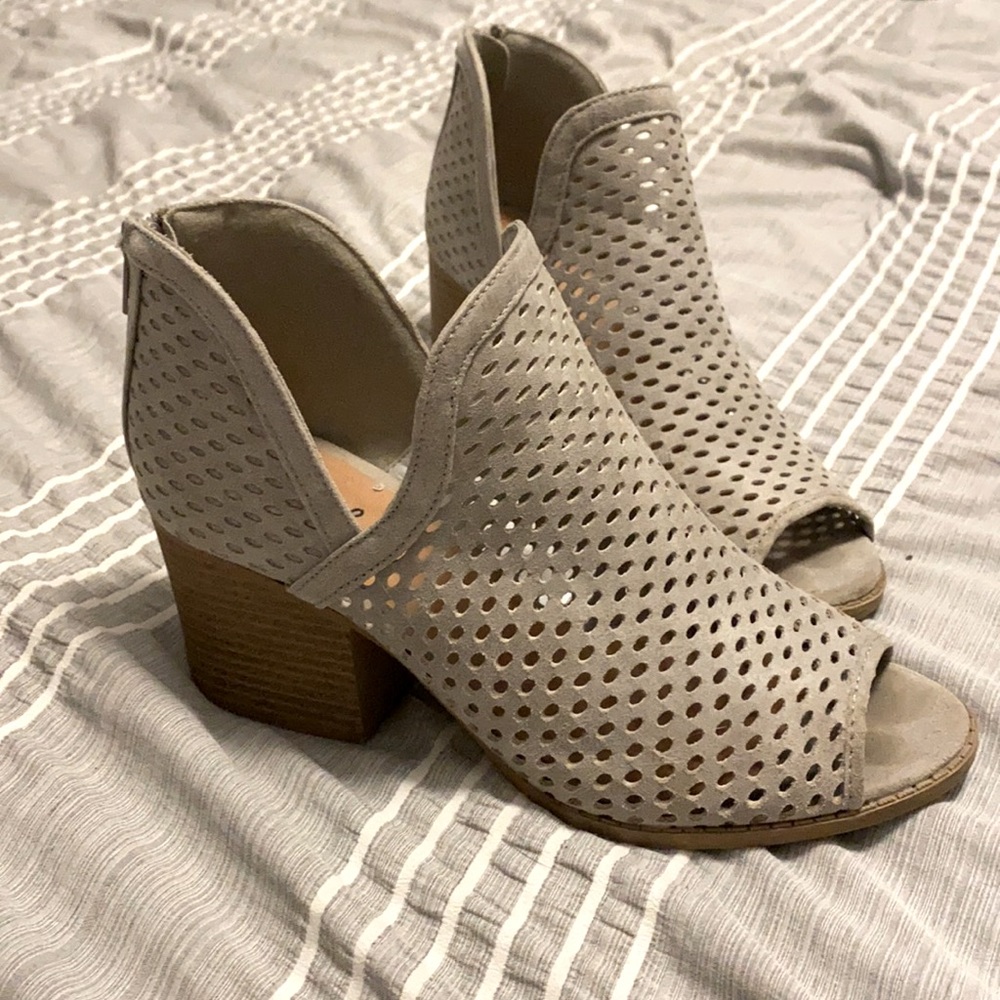 Gray booties